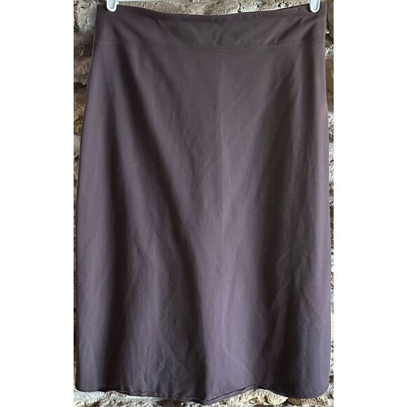 Women’s Brown Athleta Knee Length Pull On Flowy Skirt Size Large - Picture 3 of 4